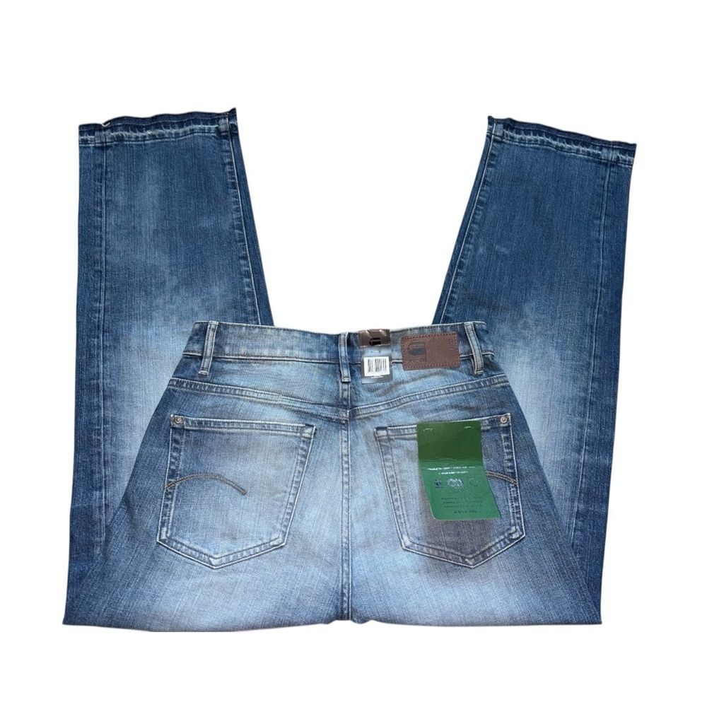G-Star Raw Women’s Button Fly Distressed Blue Denim Jeans Ankle NEW